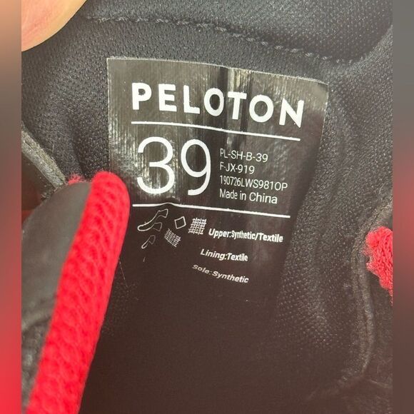 Peloton Bike Cycling Shoes Women's Size 39 -US Size 8 PL-SH-B-39 BLACK / WHITE - Picture 8 of 10